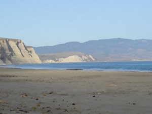 Coastal range with bay